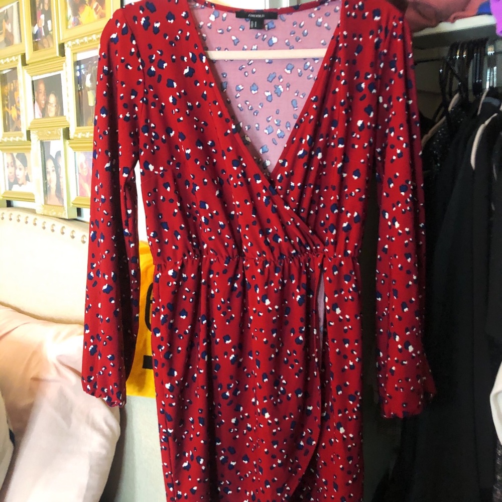 Mini surplice dress